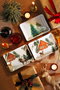 Hermia NNTAN18X13DS885605 Juego de Servir Pasteles Porcelana 18 x 13 cm 3 Piezas para Navidad